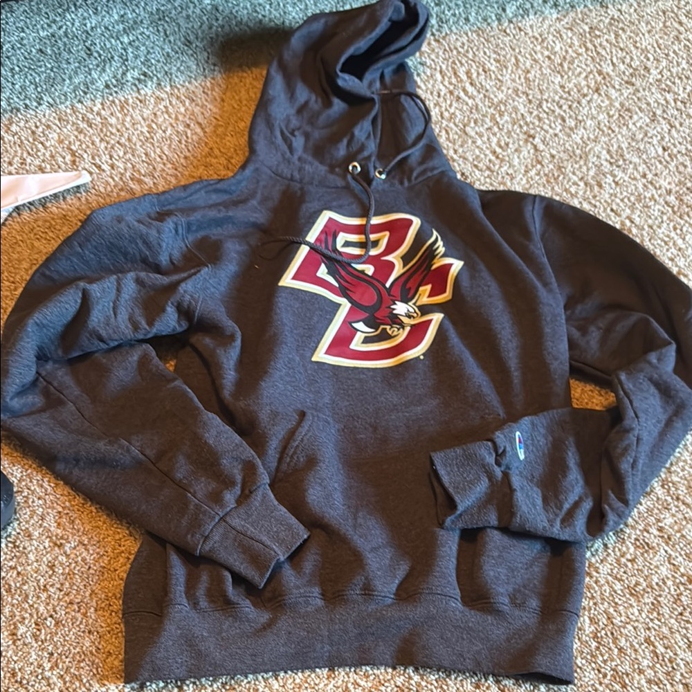 Champion Gray Hoodie with Logo